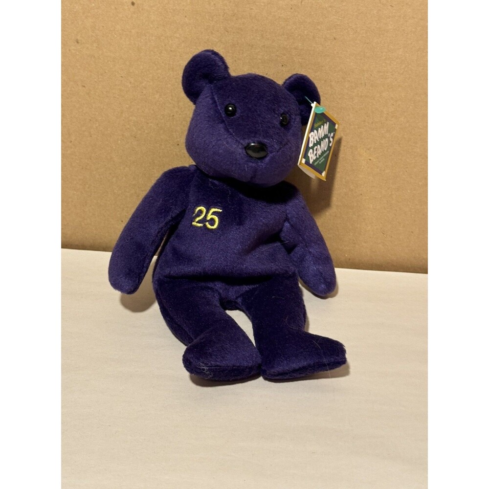 Mark McGwire 1998 Salvino's Bamm Beano's #25 Purple Plush Beanie Bear‎